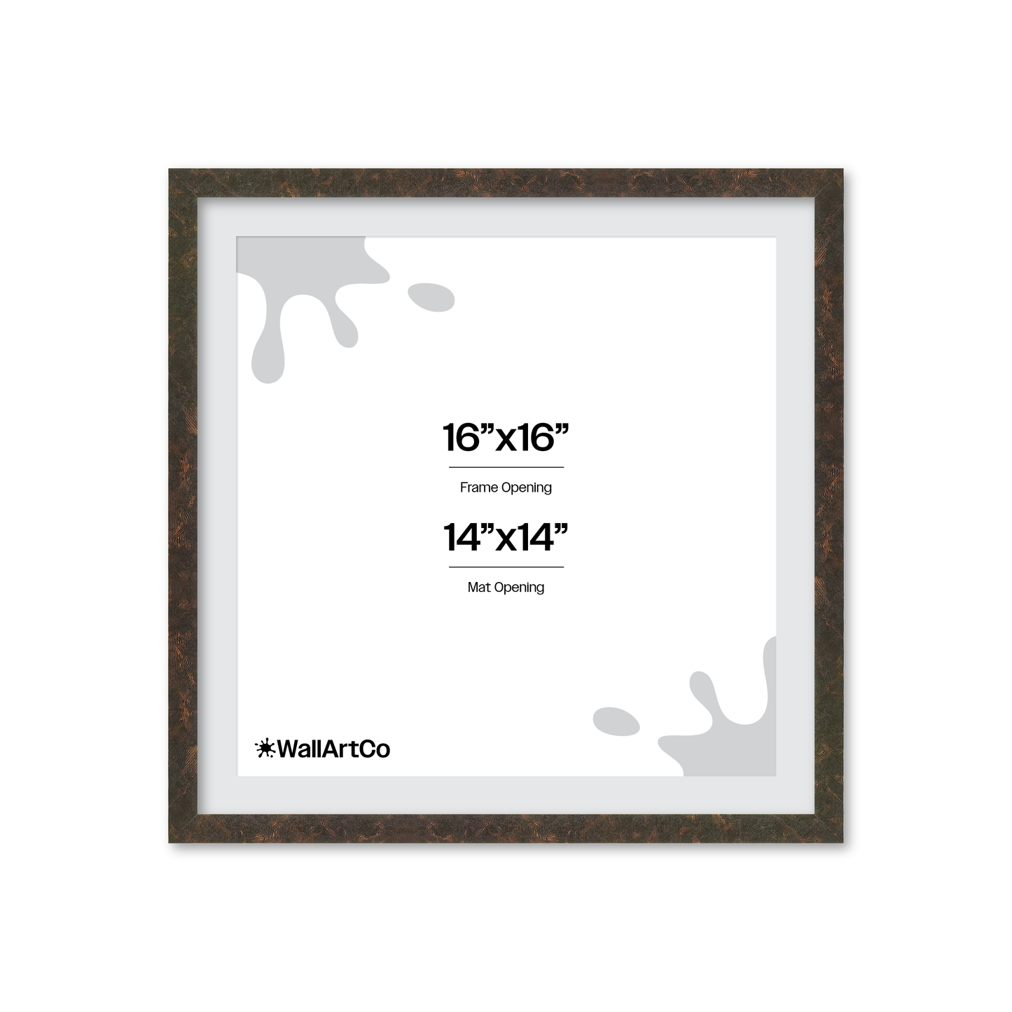 16" x 16" Rich Brown Vienna Wall Frame
