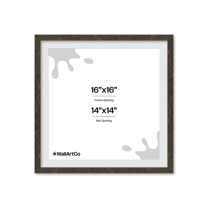 16" x 16" Rich Brown Vienna Wall Frame