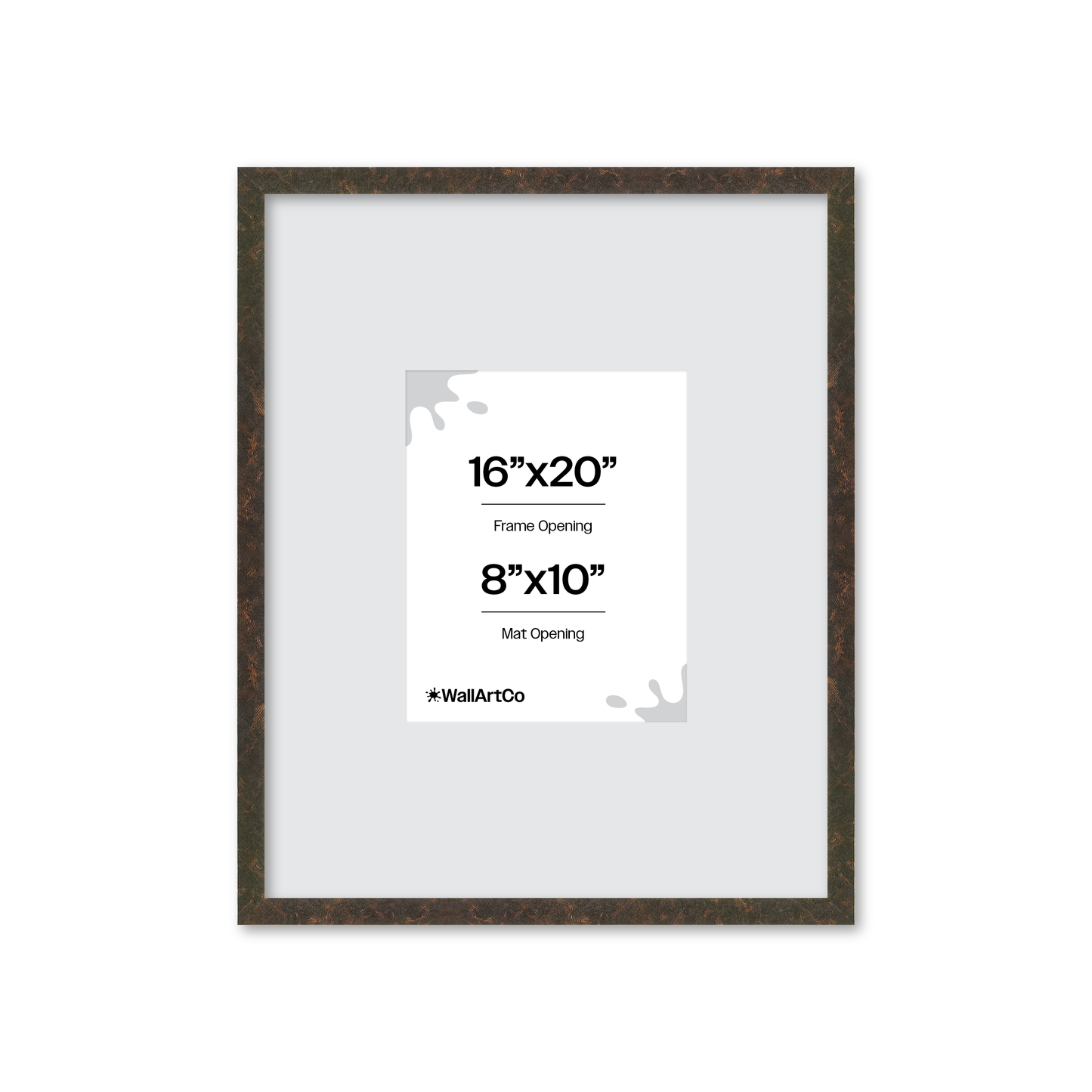 16" x 20" Rich Brown Vienna Wall Frame