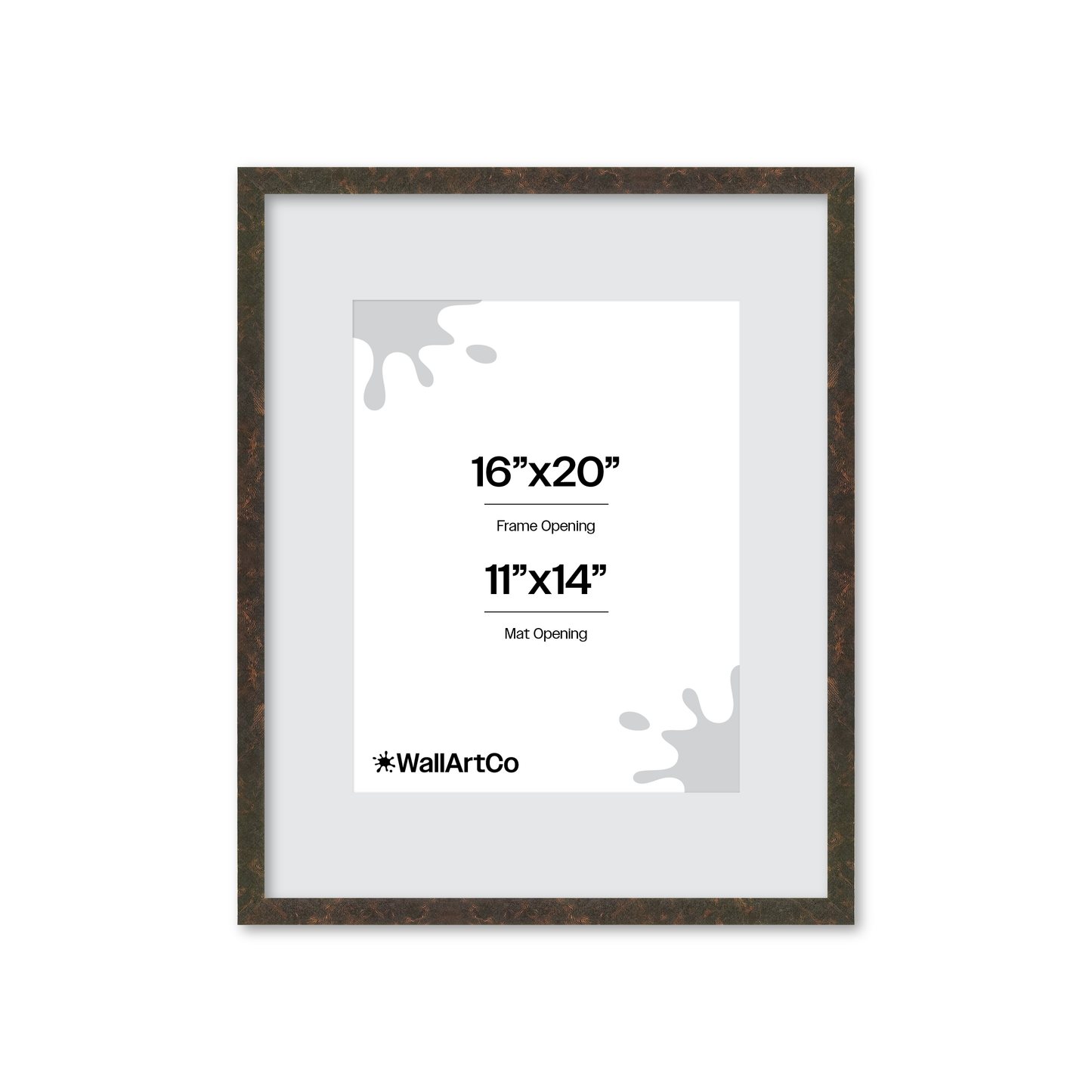 16" x 20" Rich Brown Vienna Wall Frame