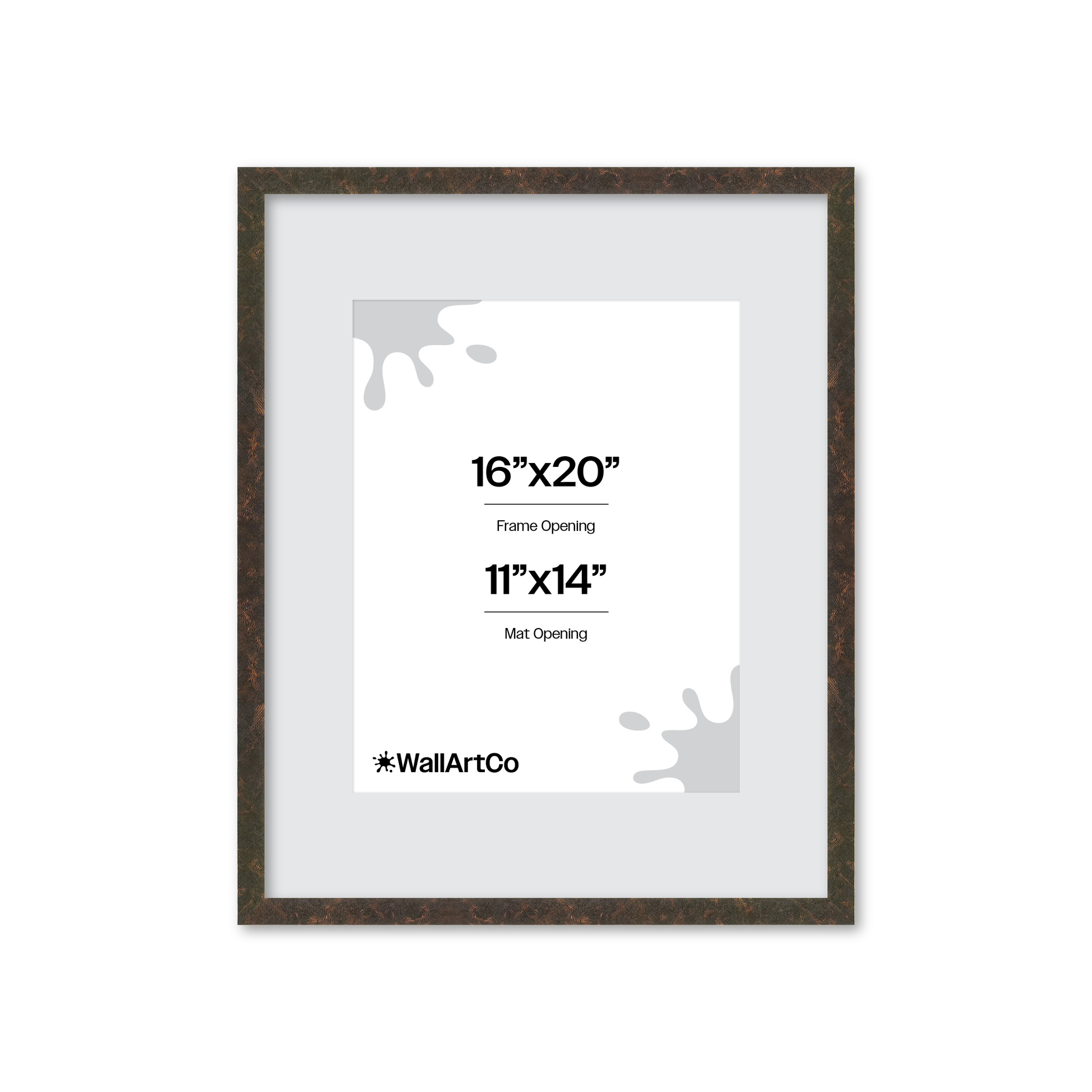 16" x 20" Rich Brown Vienna Wall Frame