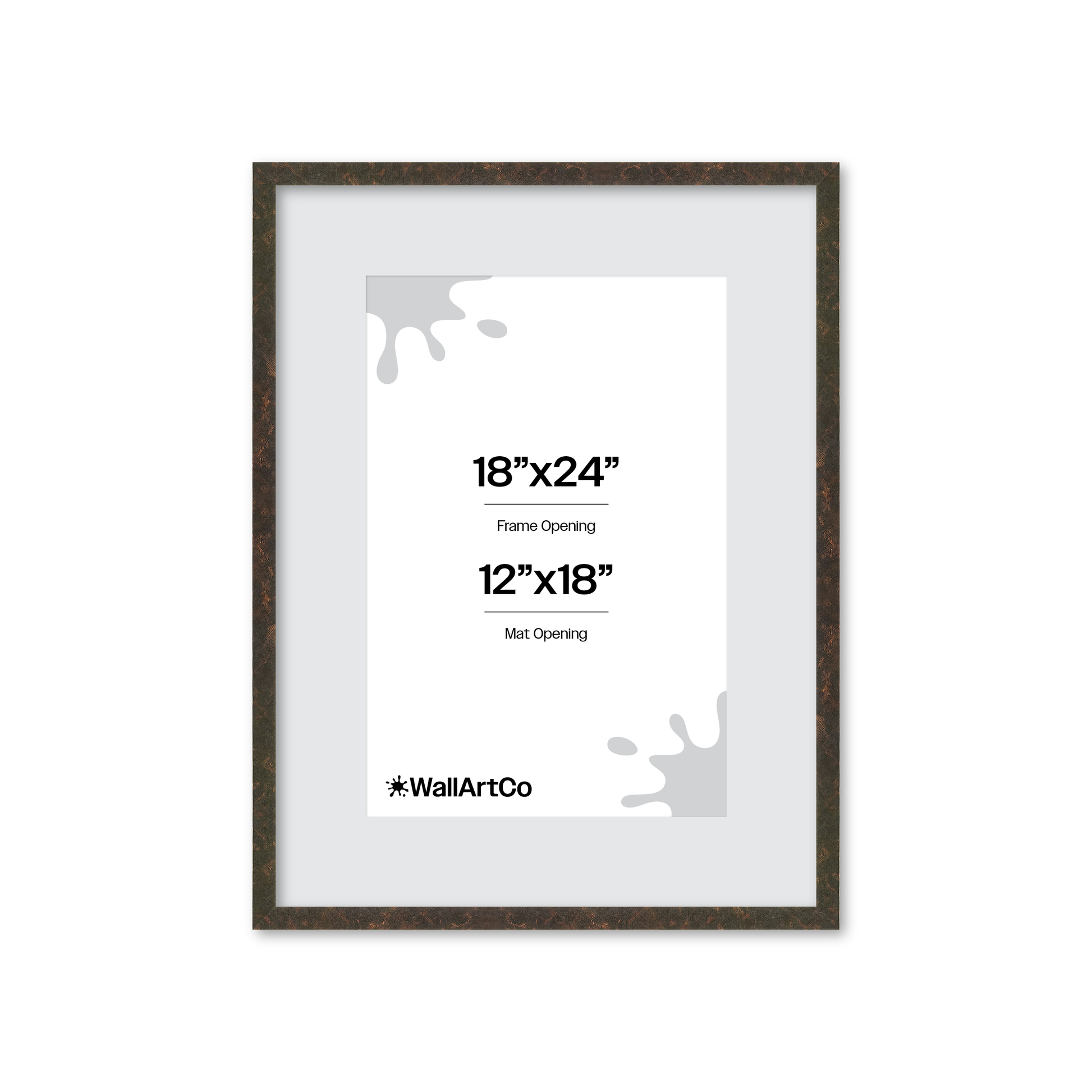 18" x 24" Rich Brown Vienna Wall Frame