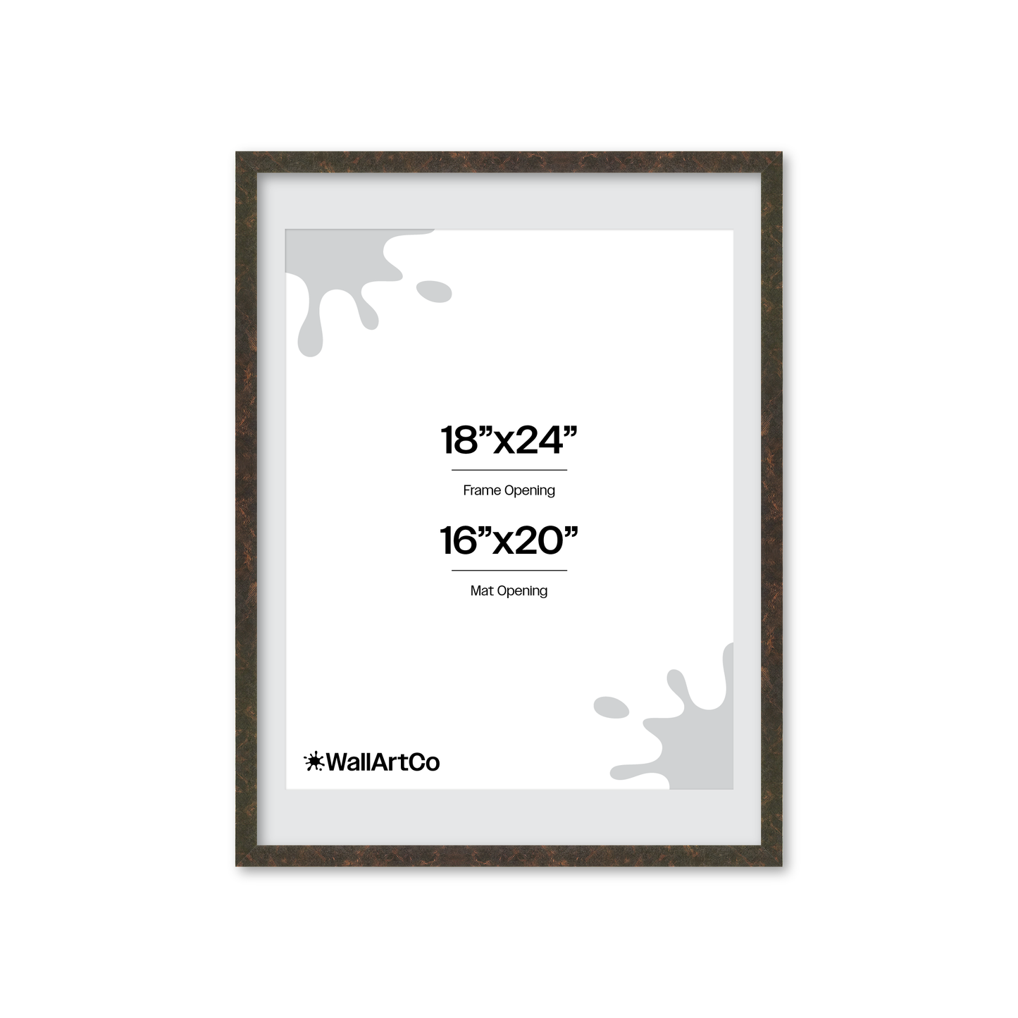 18" x 24" Rich Brown Vienna Wall Frame