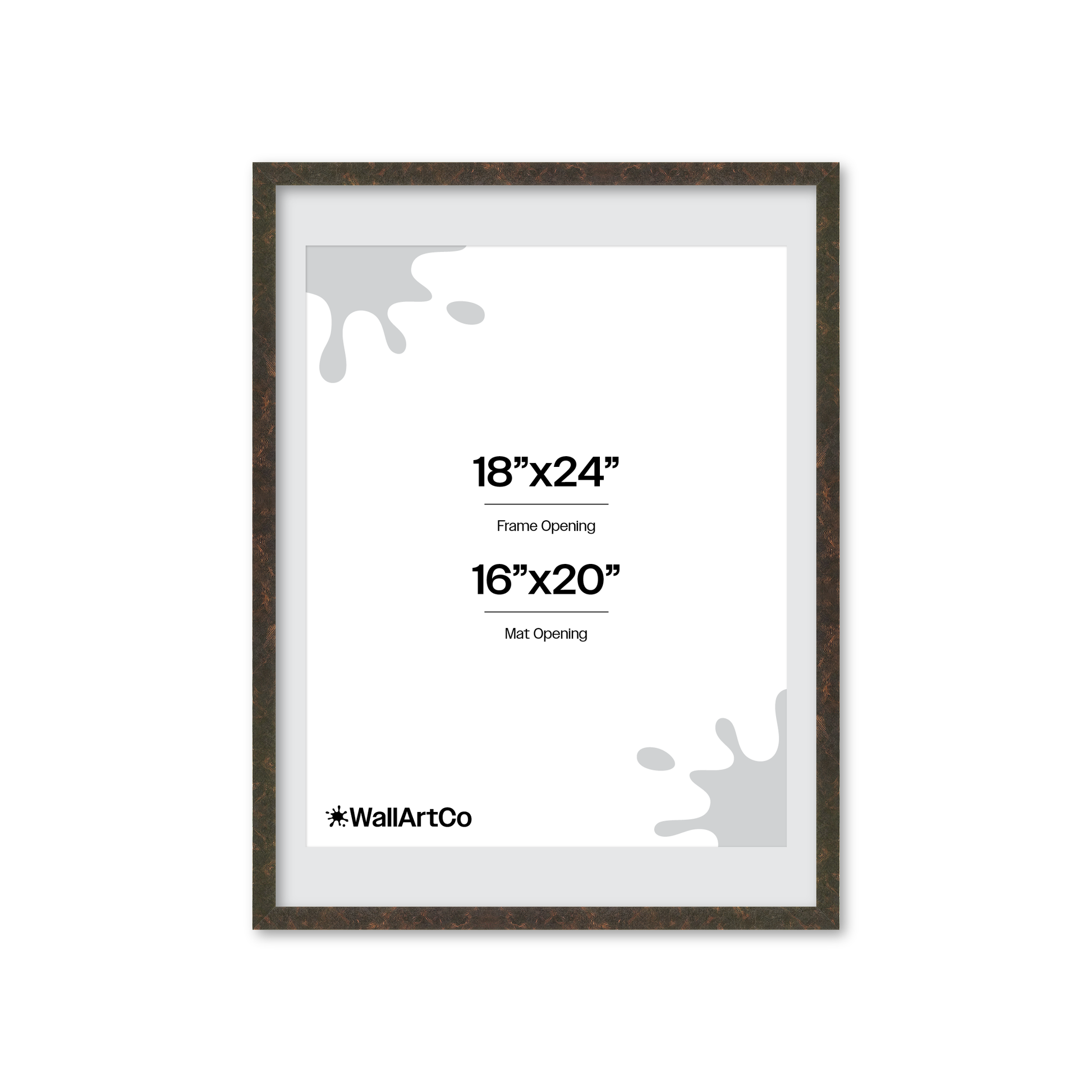 18" x 24" Rich Brown Vienna Wall Frame