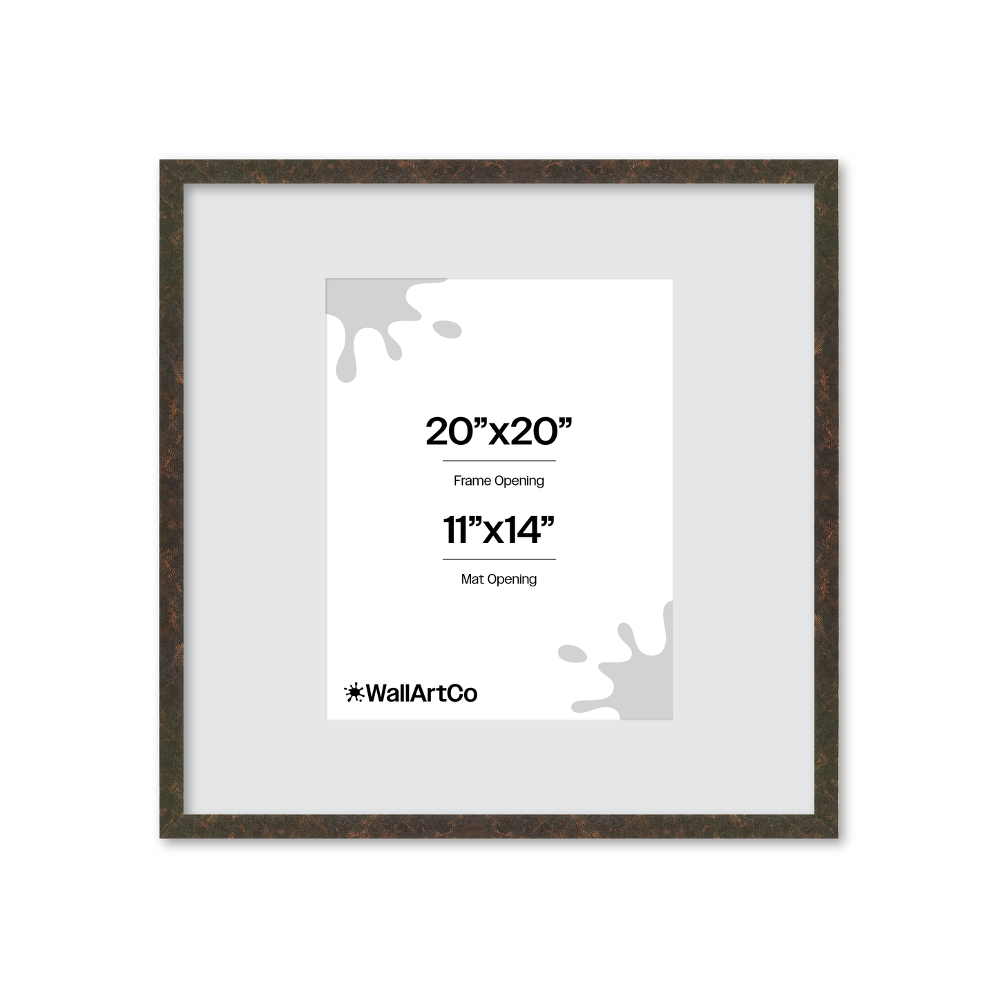20" x 20" Rich Brown Vienna Wall Frame