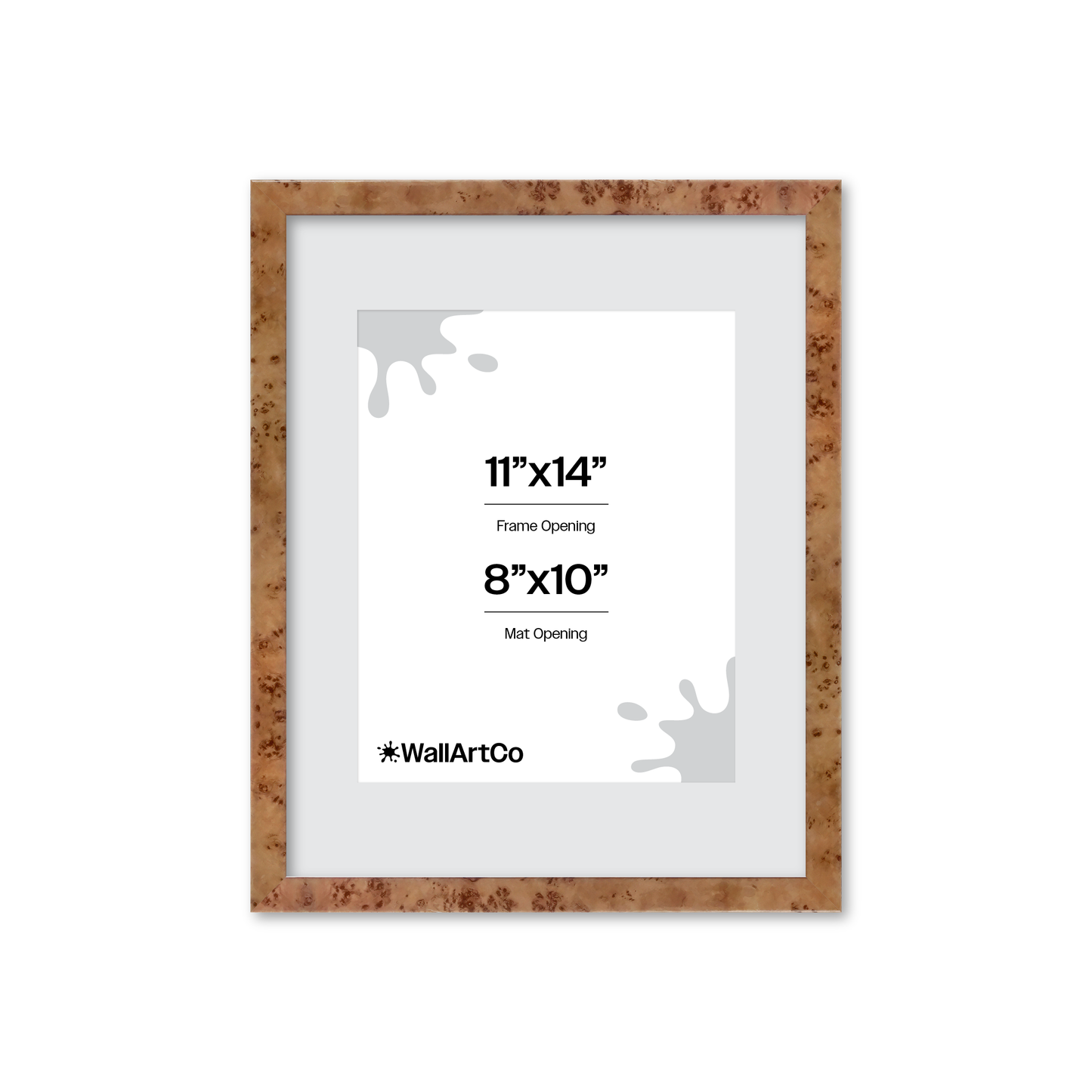 11" x 14" Golden Burlwood Verona Wall Frame