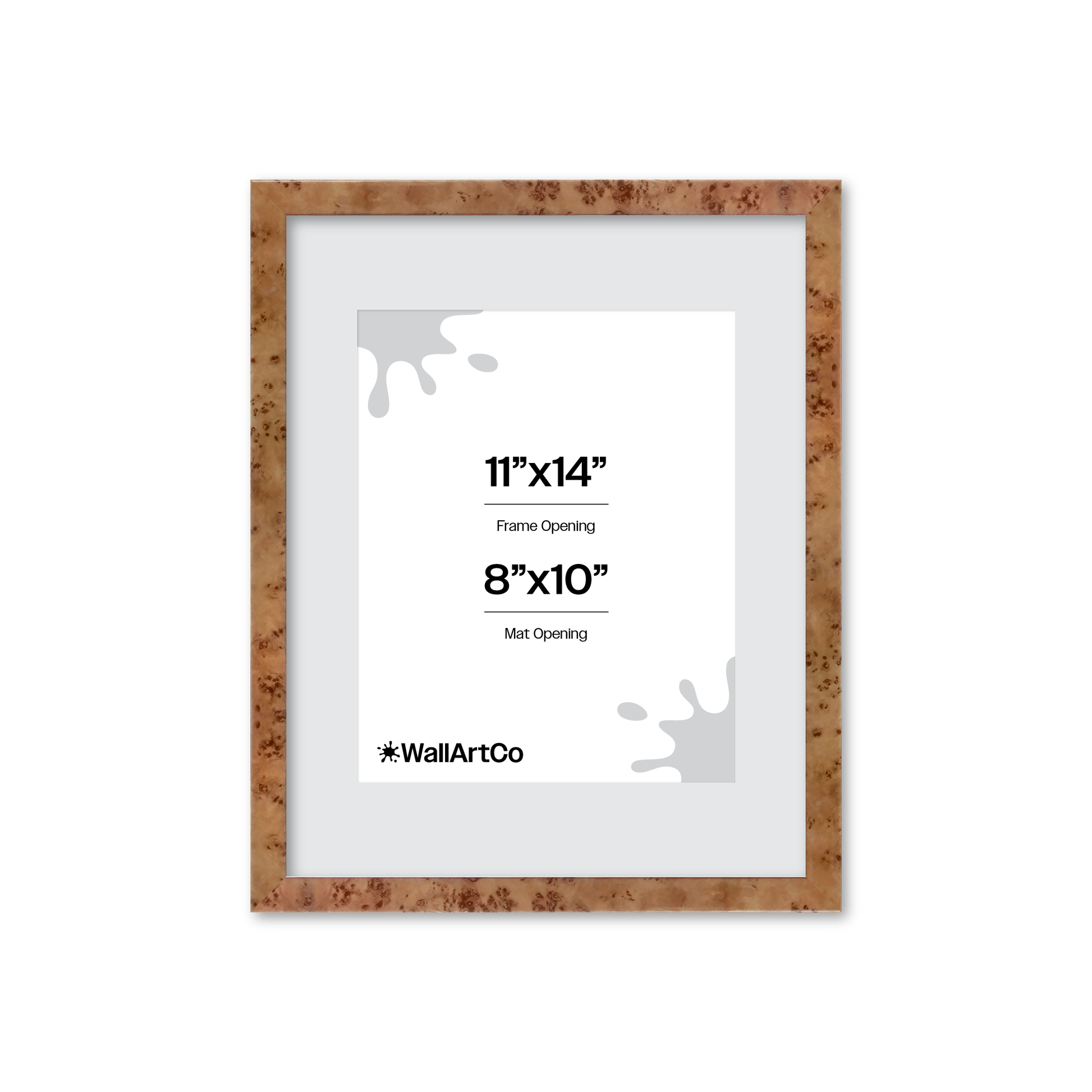 11" x 14" Golden Burlwood Verona Wall Frame