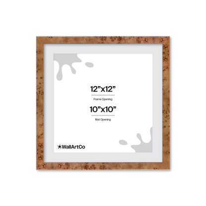 12" x 12" Golden Burlwood Verona Wall Frame