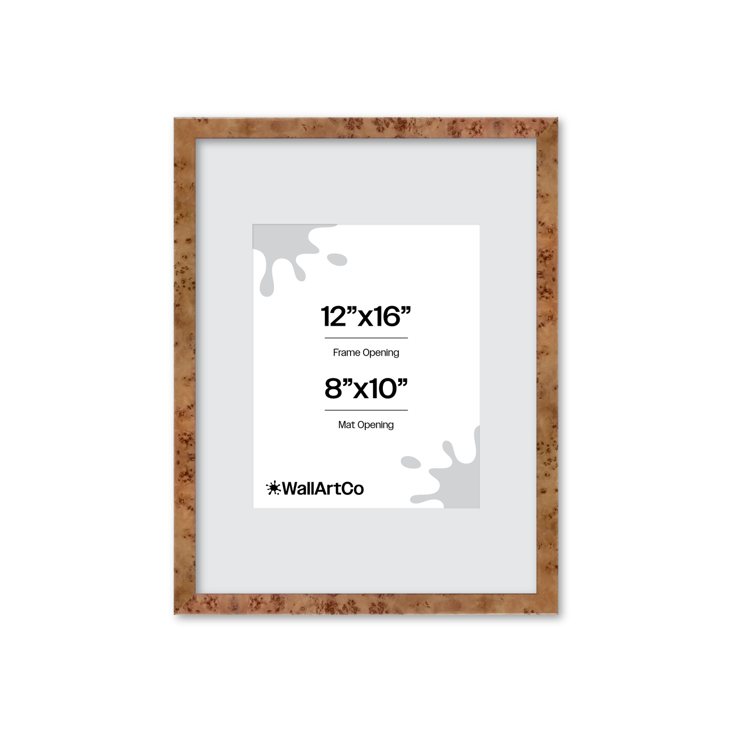 12" x 16" Golden Burlwood Verona Wall Frame