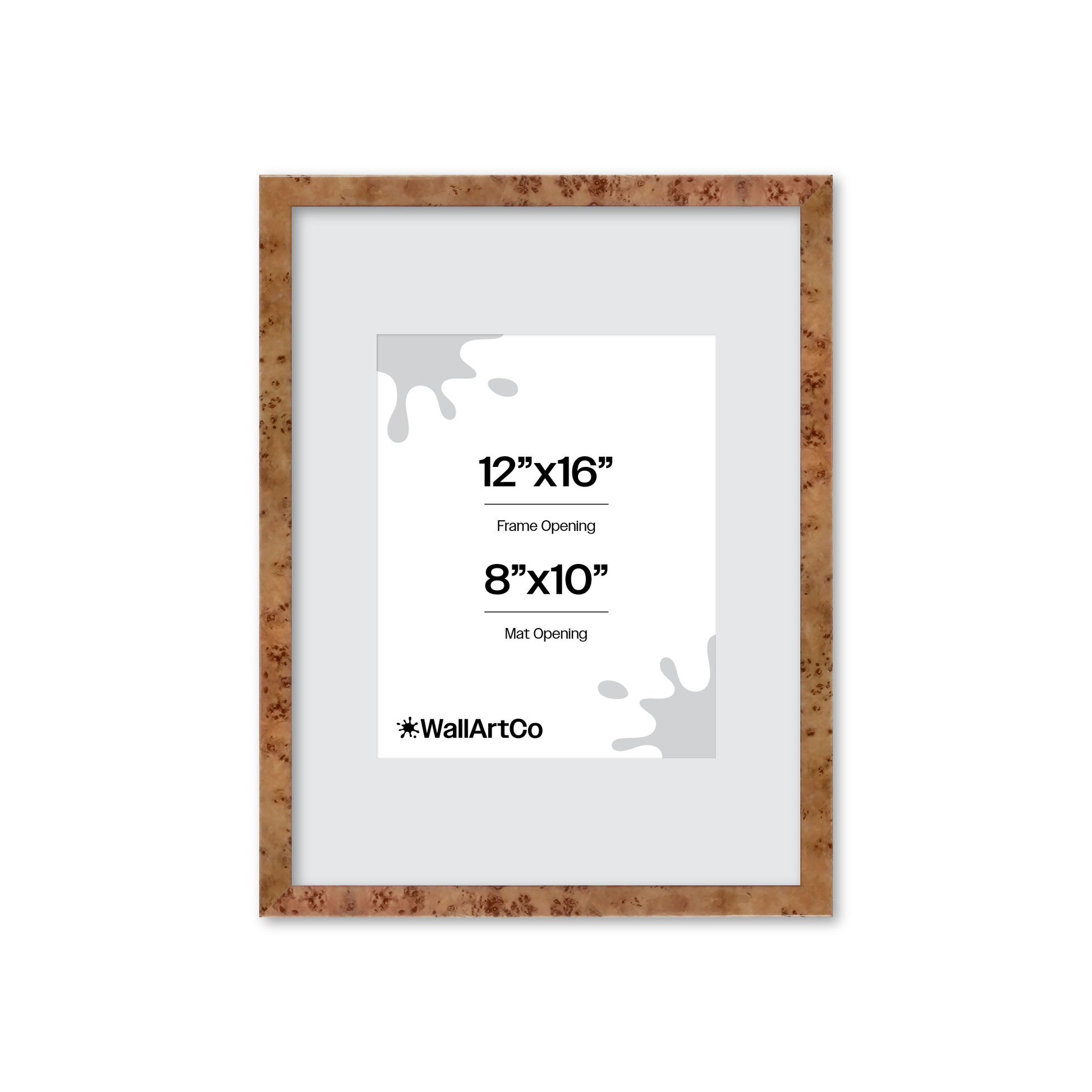 12" x 16" Golden Burlwood Verona Wall Frame