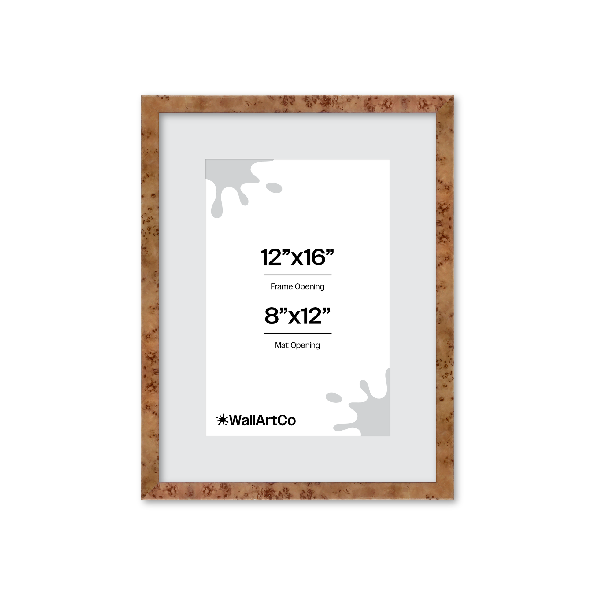 12" x 16" Golden Burlwood Verona Wall Frame