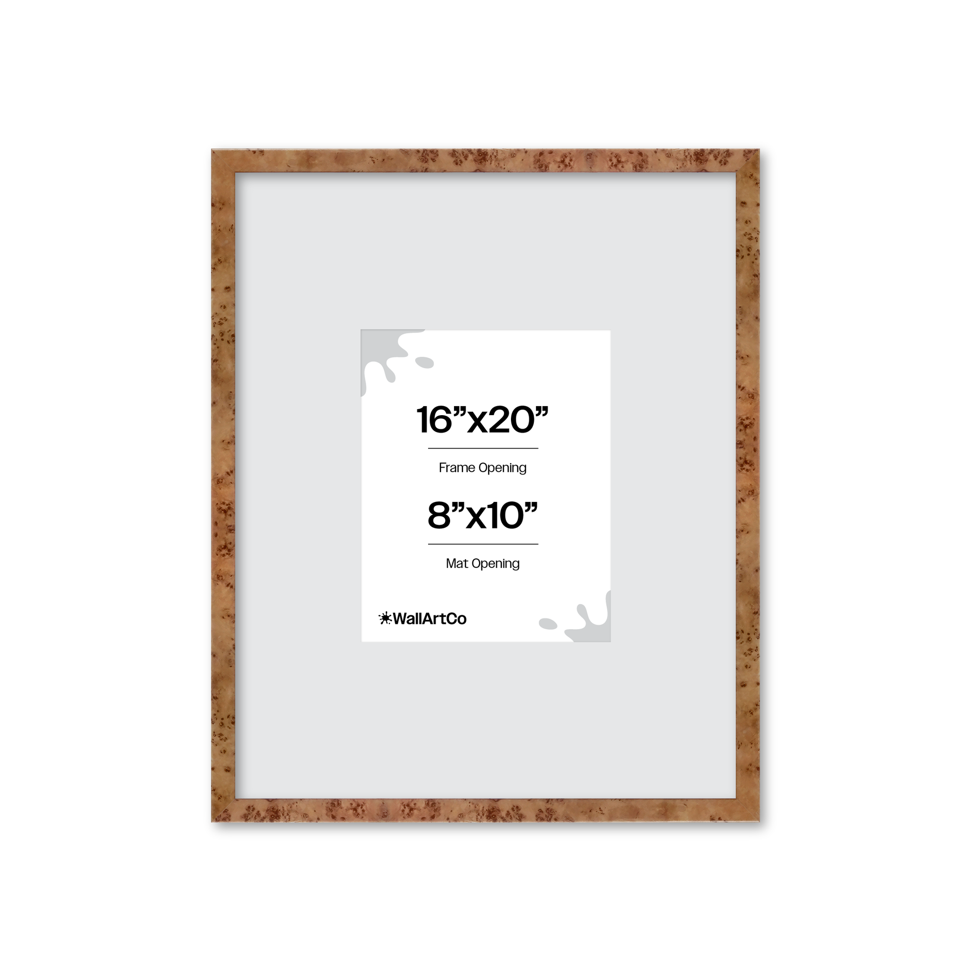 16" x 20" Golden Burlwood Verona Wall Frame