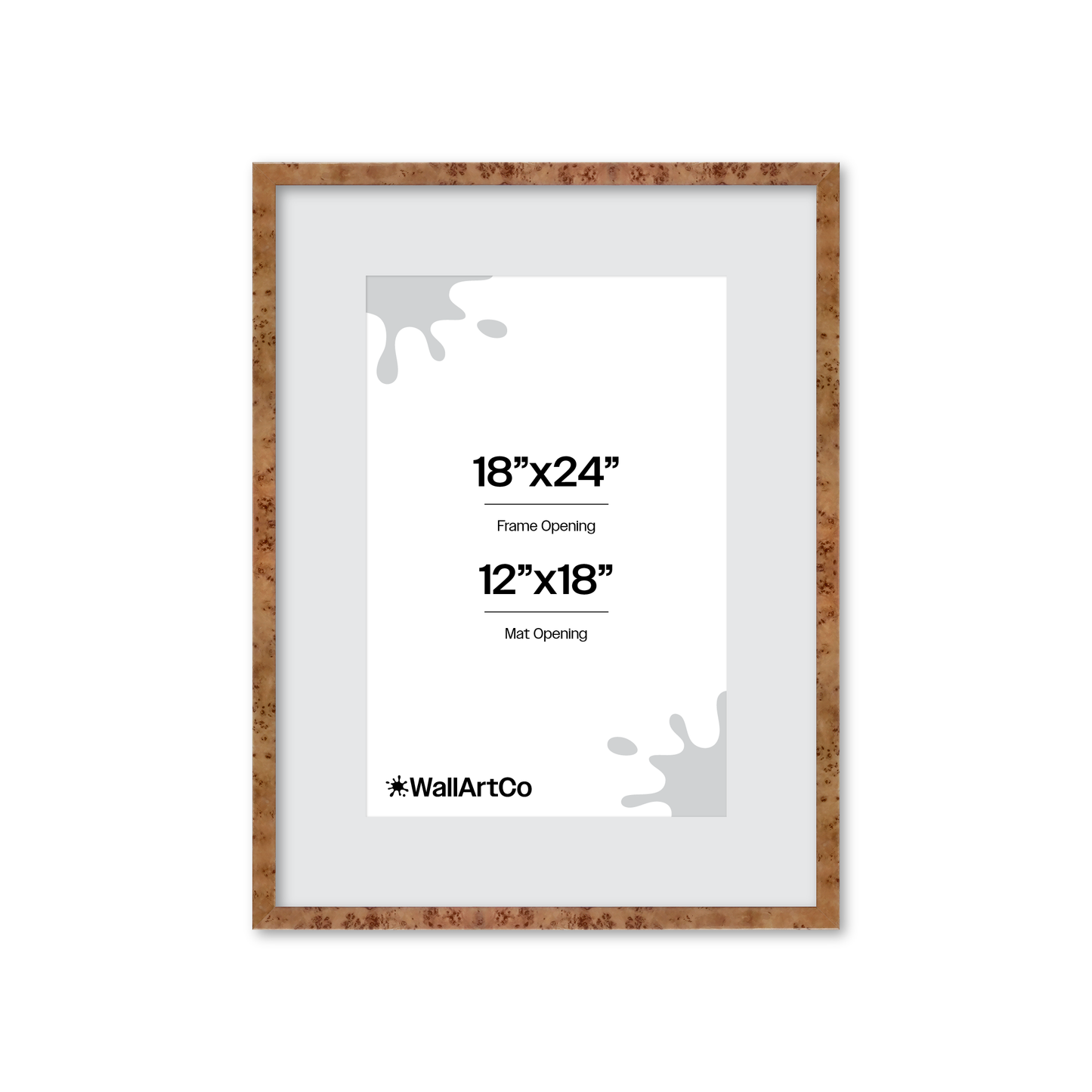 18" x 24" Golden Burlwood Verona Wall Frame
