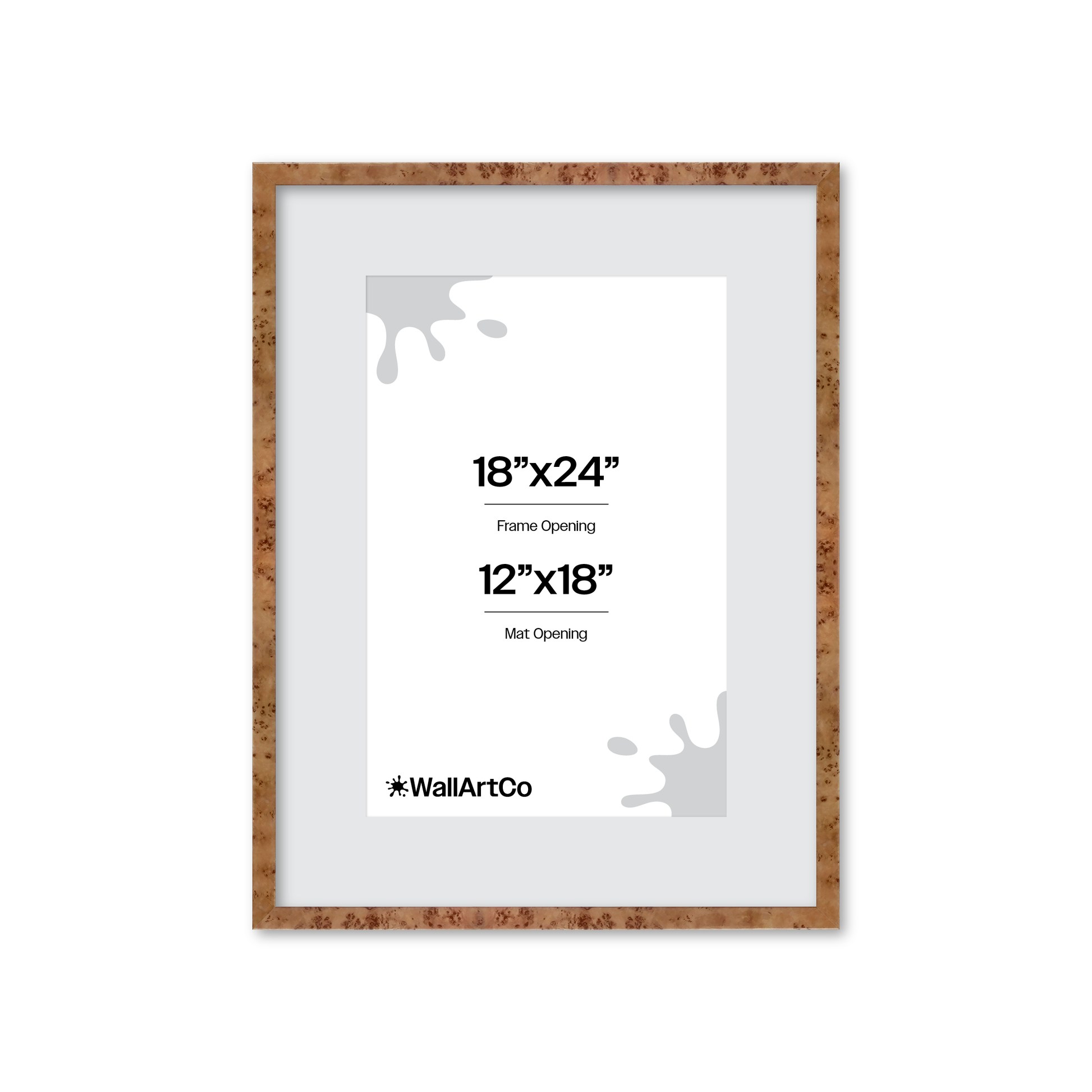 18" x 24" Golden Burlwood Verona Wall Frame