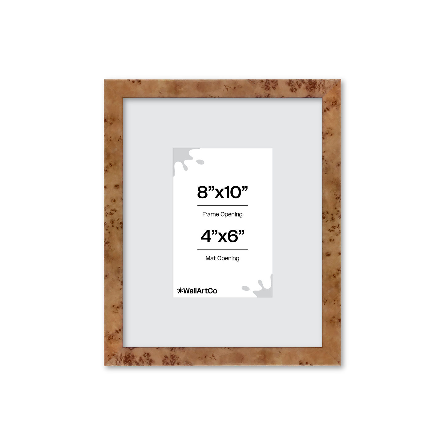 8" x 10" Golden Burlwood Verona Wall Frame