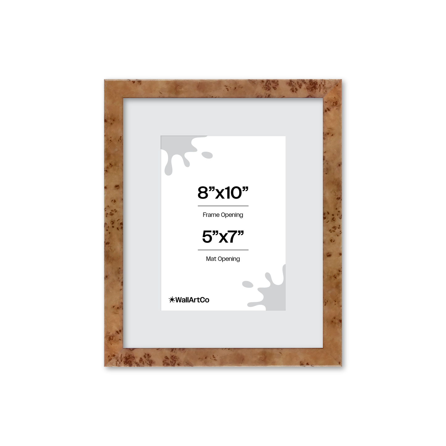 8" x 10" Golden Burlwood Verona Wall Frame