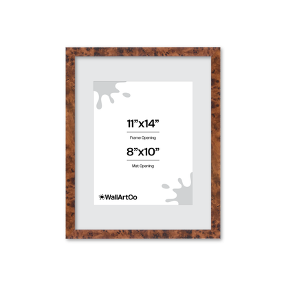 11" x 14" Amber Burlwood Verona Wall Frame