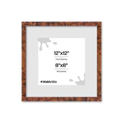 12" x 12" Amber Burlwood Verona Wall Frame
