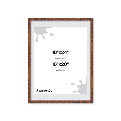18" x 24" Amber Burlwood Verona Wall Frame