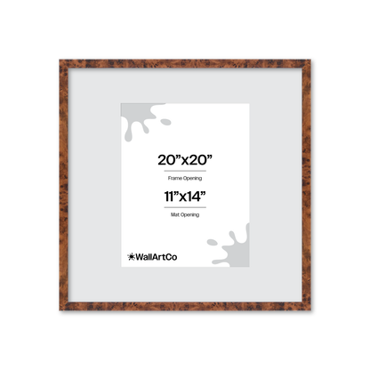 20" x 20" Amber Burlwood Verona Wall Frame