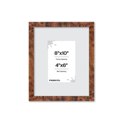 8" x 10" Amber Burlwood Verona Wall Frame