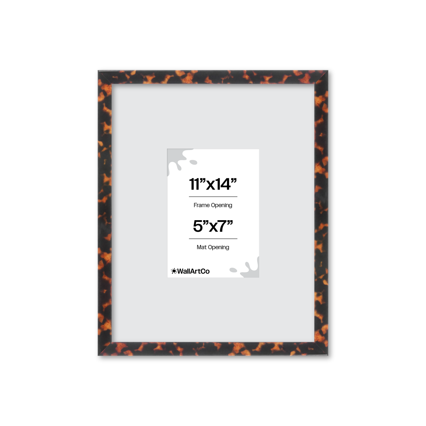11" x 14" Tortoise Burlwood Verona Wall Frame