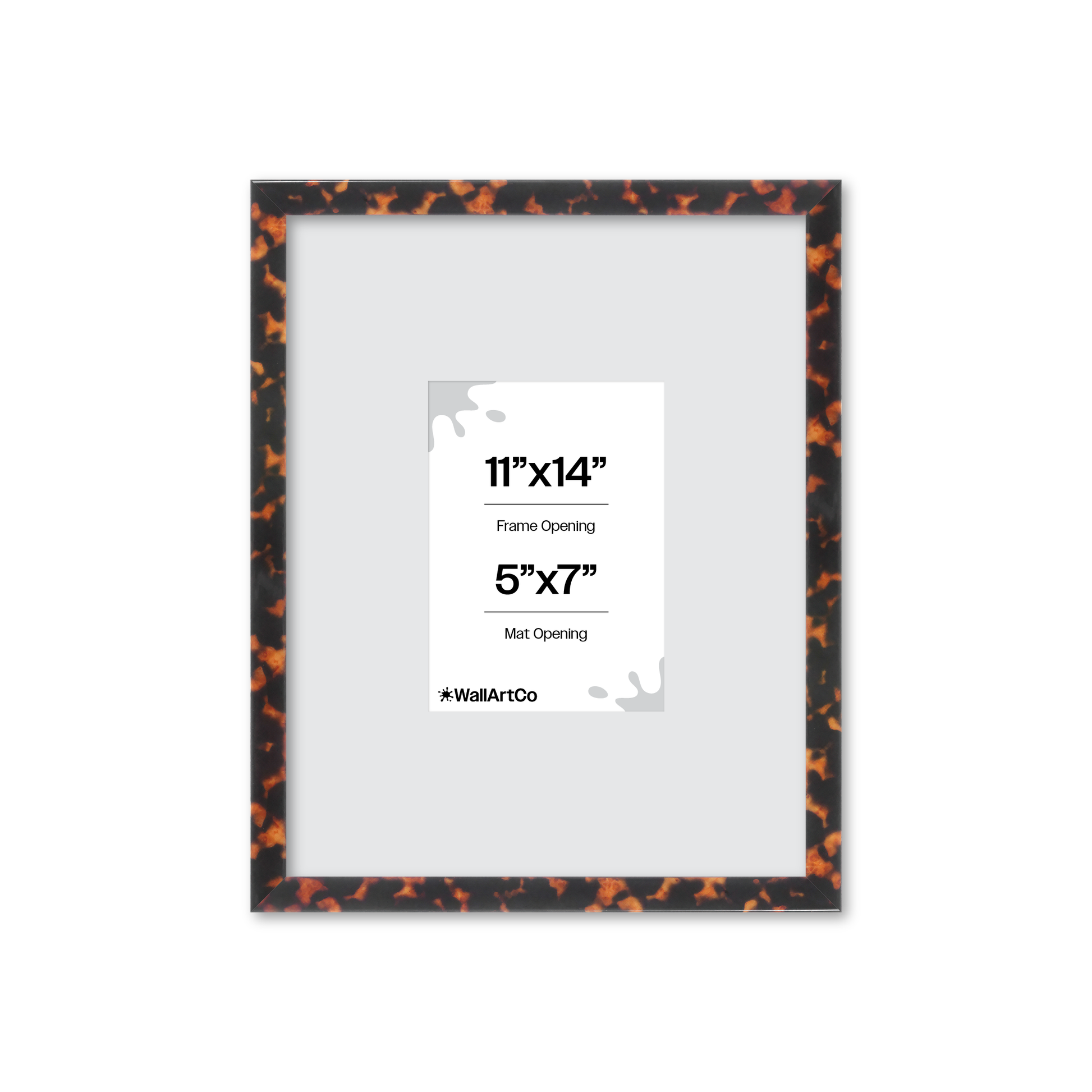 11" x 14" Tortoise Burlwood Verona Wall Frame