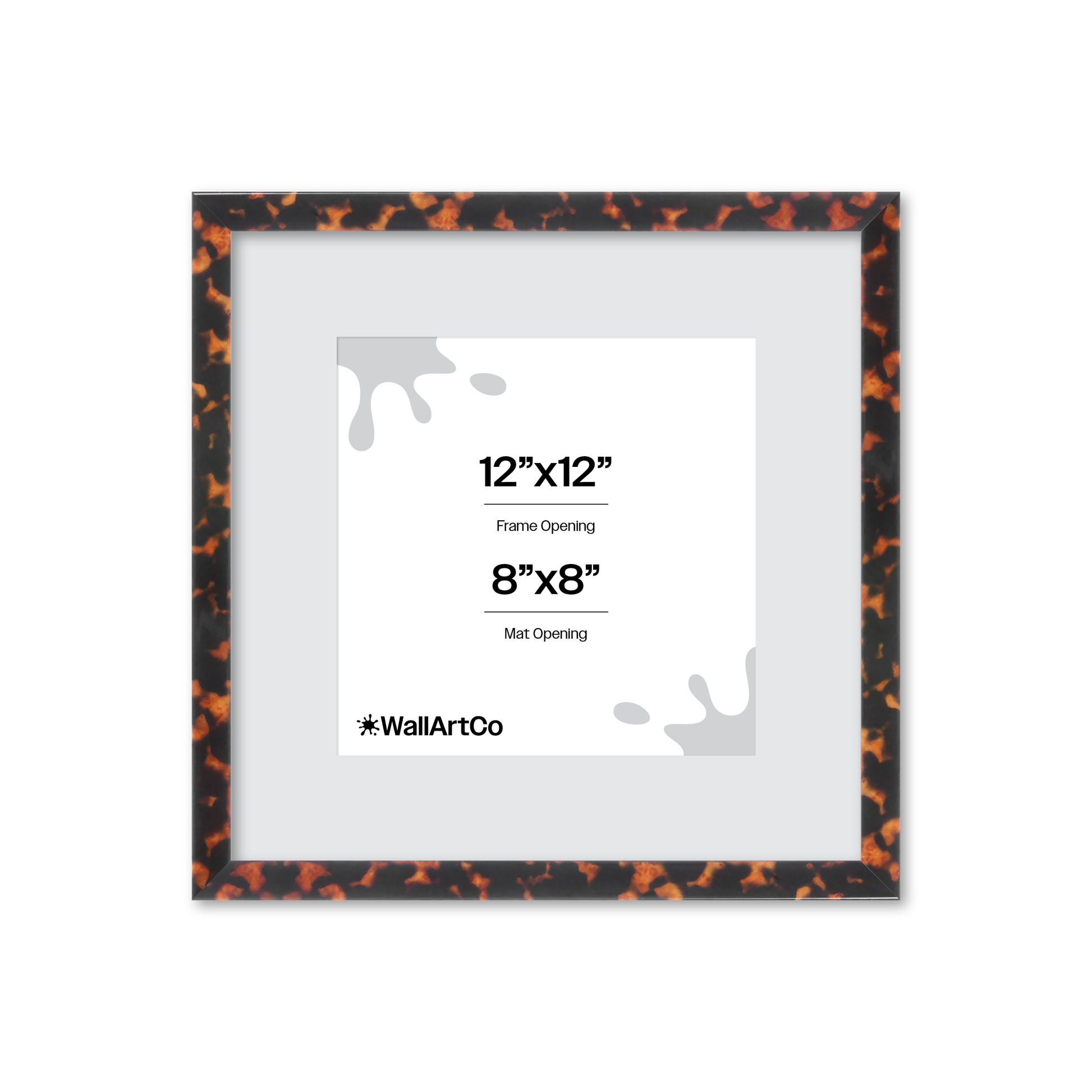 12" x 12" Tortoise Burlwood Verona Wall Frame