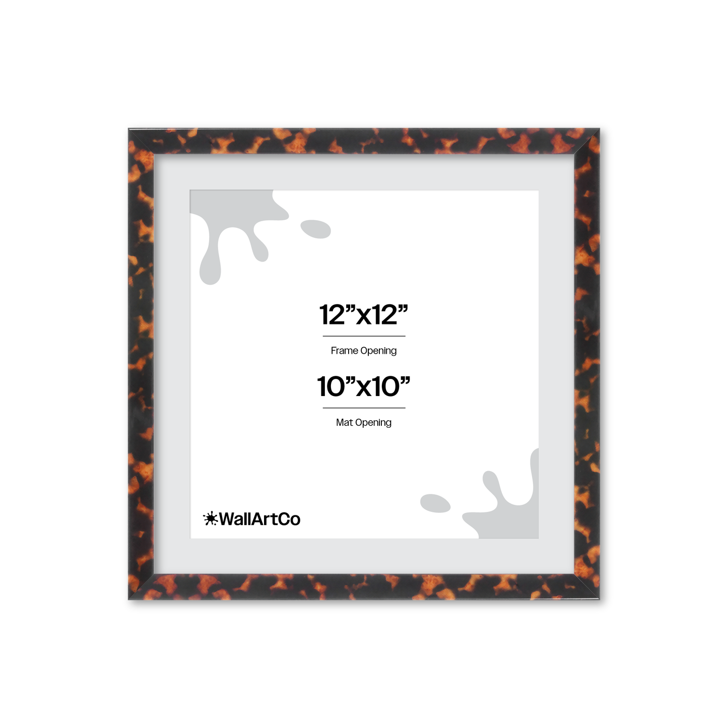 12" x 12" Tortoise Burlwood Verona Wall Frame