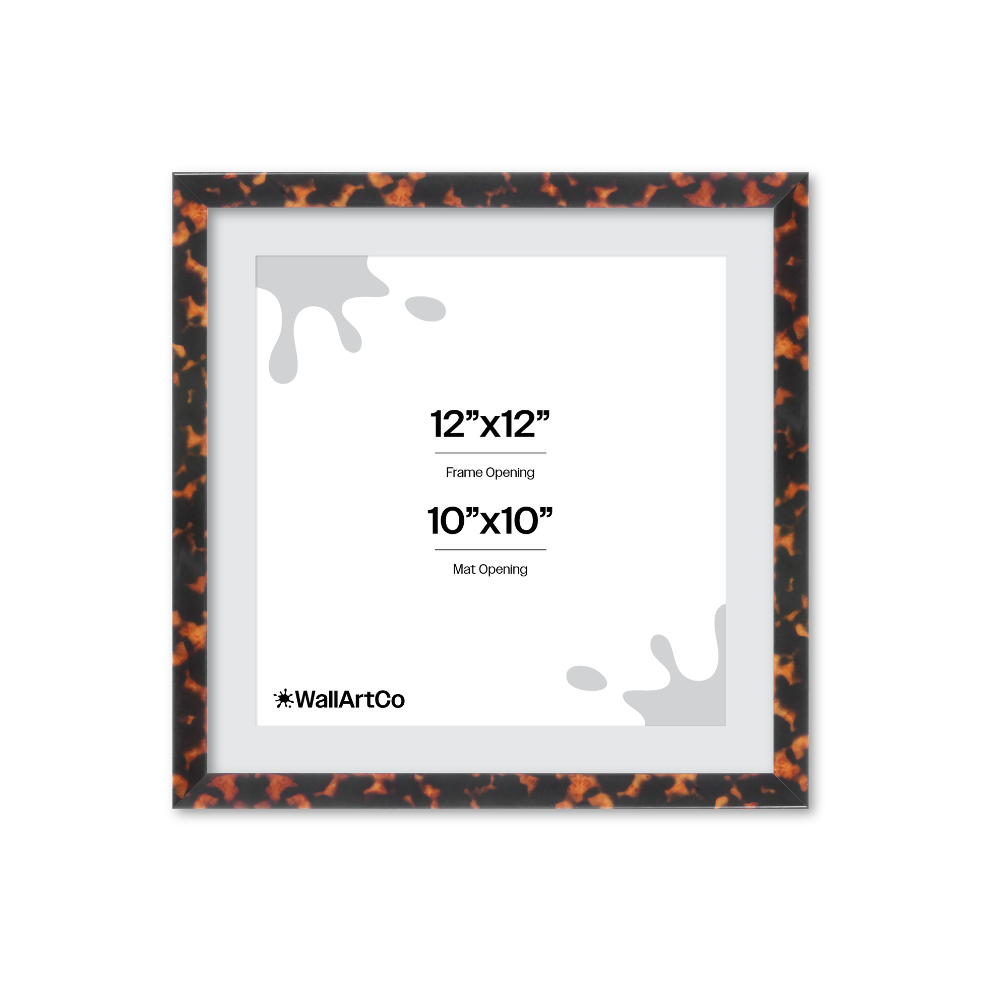 12" x 12" Tortoise Burlwood Verona Wall Frame