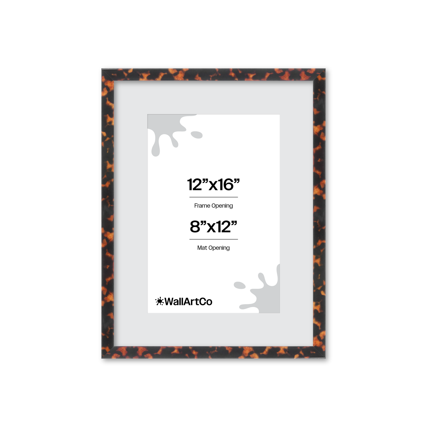 12" x 16" Tortoise Burlwood Verona Wall Frame