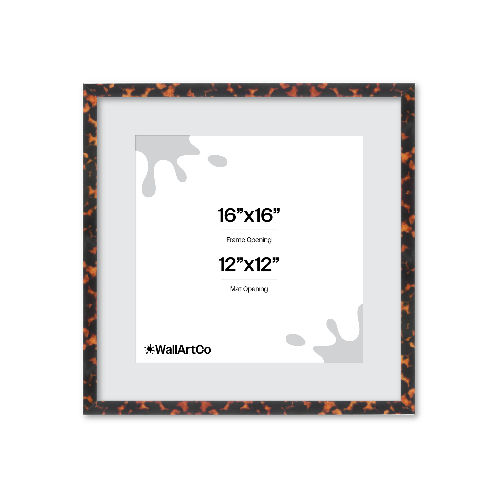 16" x 16" Tortoise Burlwood Verona Wall Frame