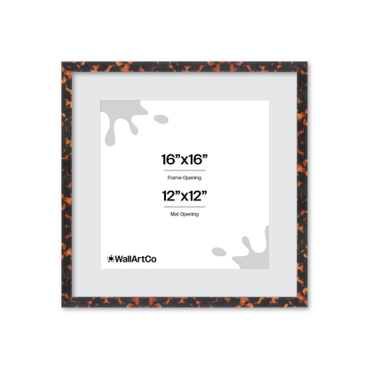 16" x 16" Tortoise Burlwood Verona Wall Frame