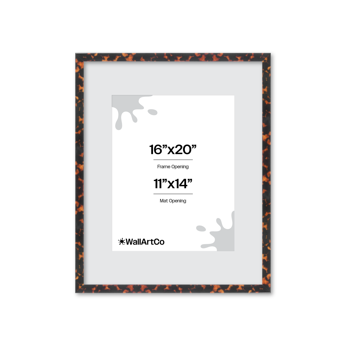 16" x 20" Tortoise Burlwood Verona Wall Frame