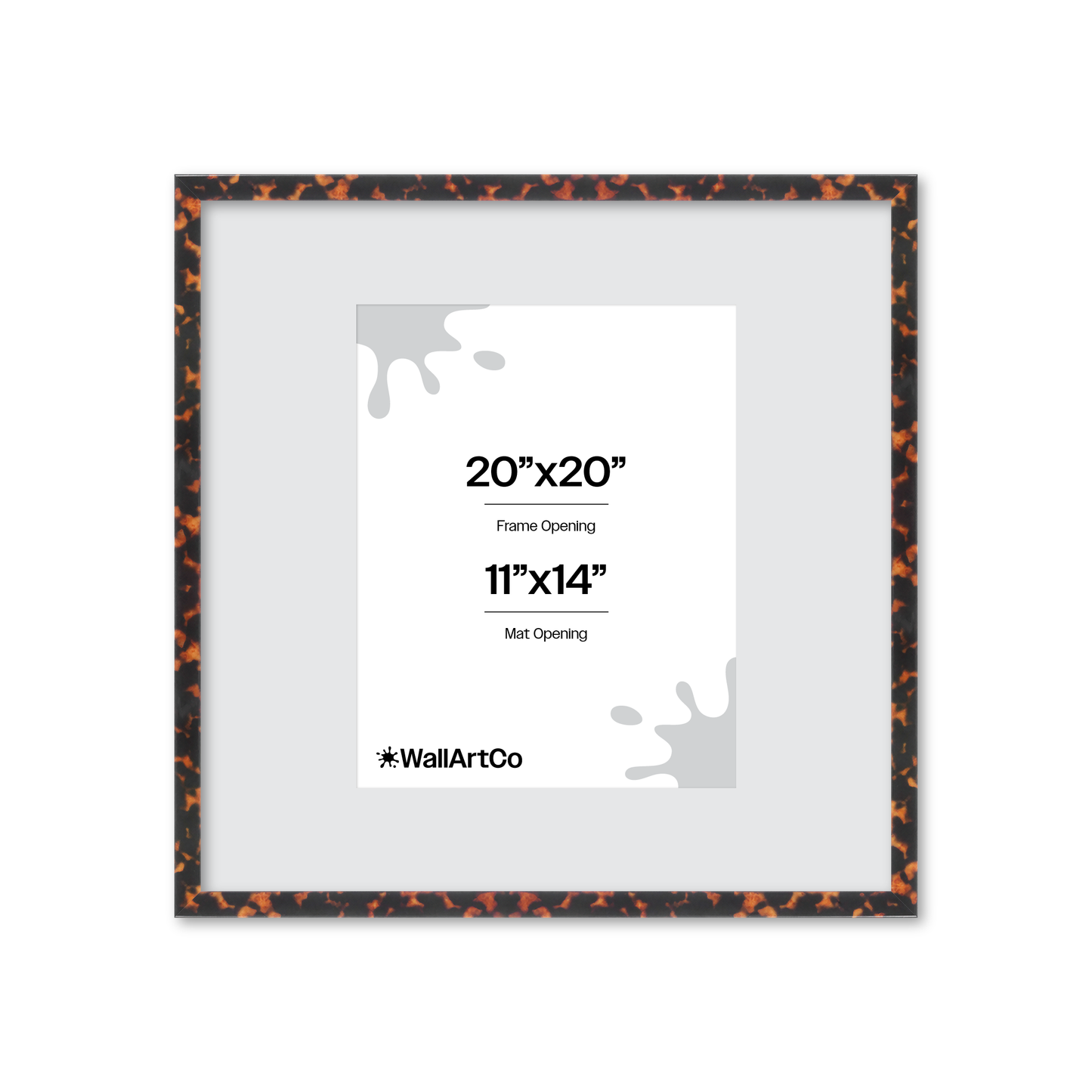20" x 20" Tortoise Burlwood Verona Wall Frame