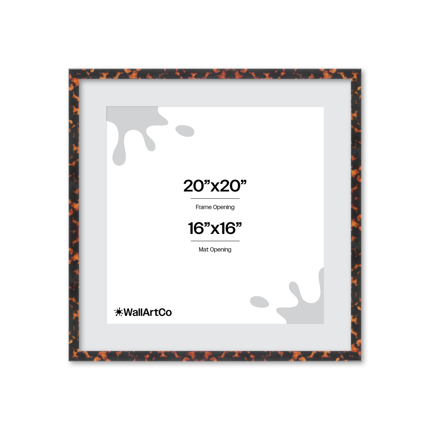 20" x 20" Tortoise Burlwood Verona Wall Frame