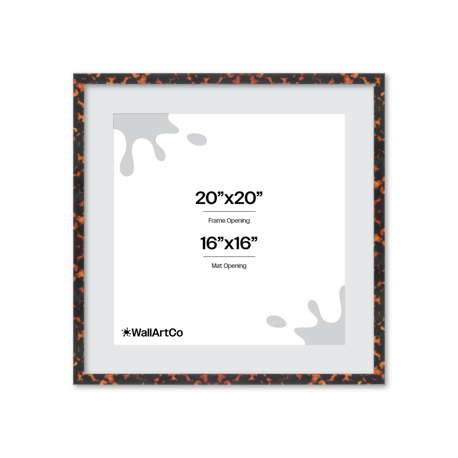 20" x 20" Tortoise Burlwood Verona Wall Frame
