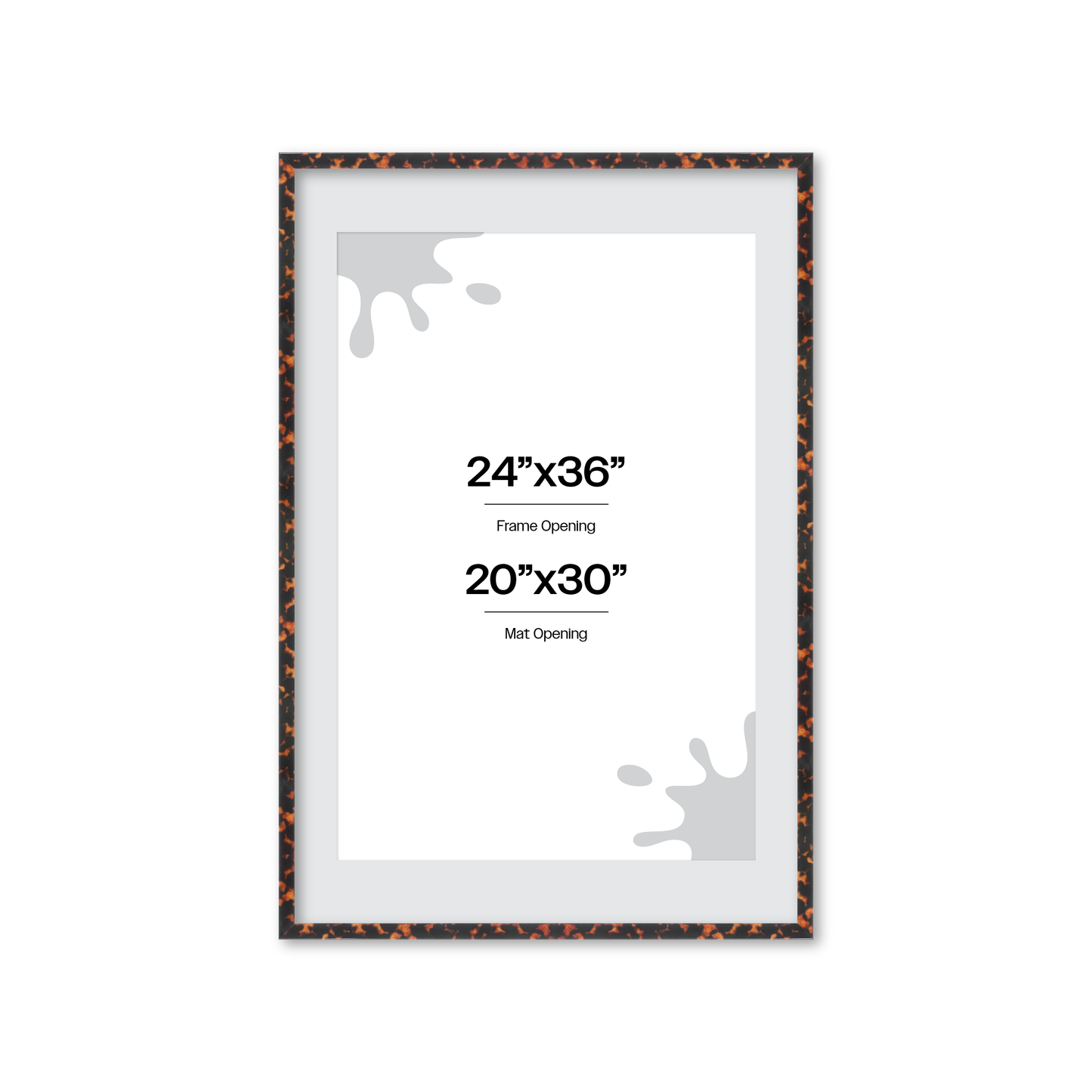 24" x 36" Tortoise Burlwood Verona Wall Frame