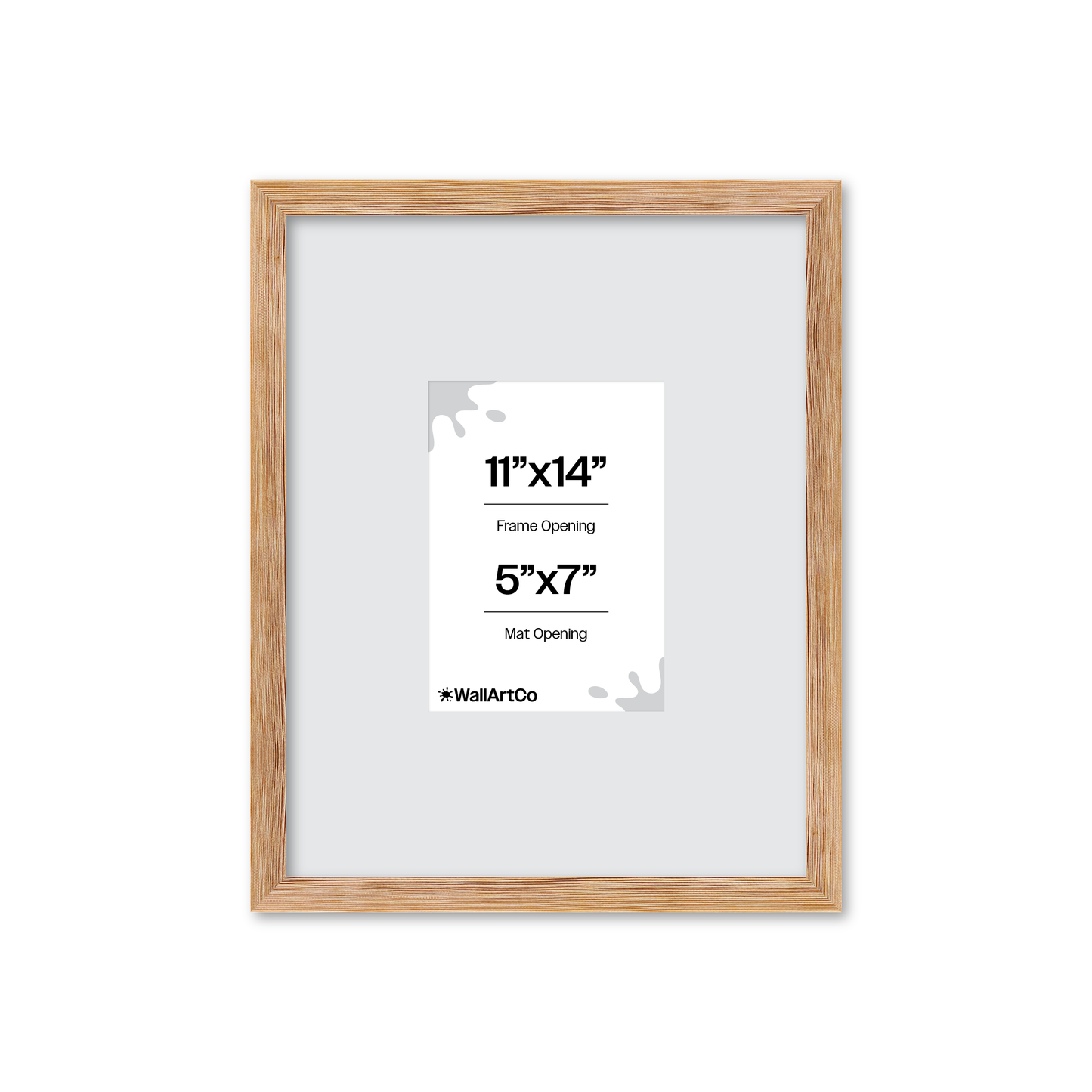 11" x 14" White Wash Natural Sierra Wall Frame