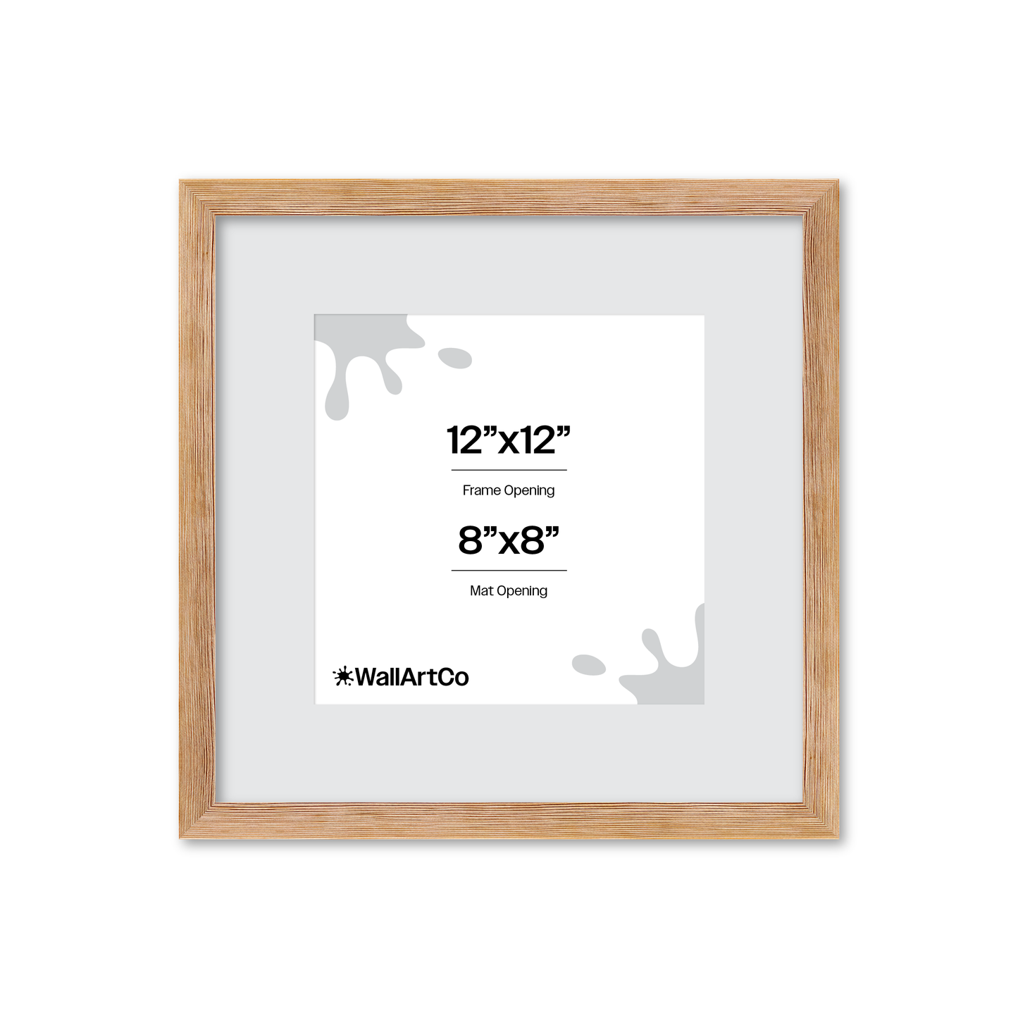 12" x 12" White Wash Natural Sierra Wall Frame