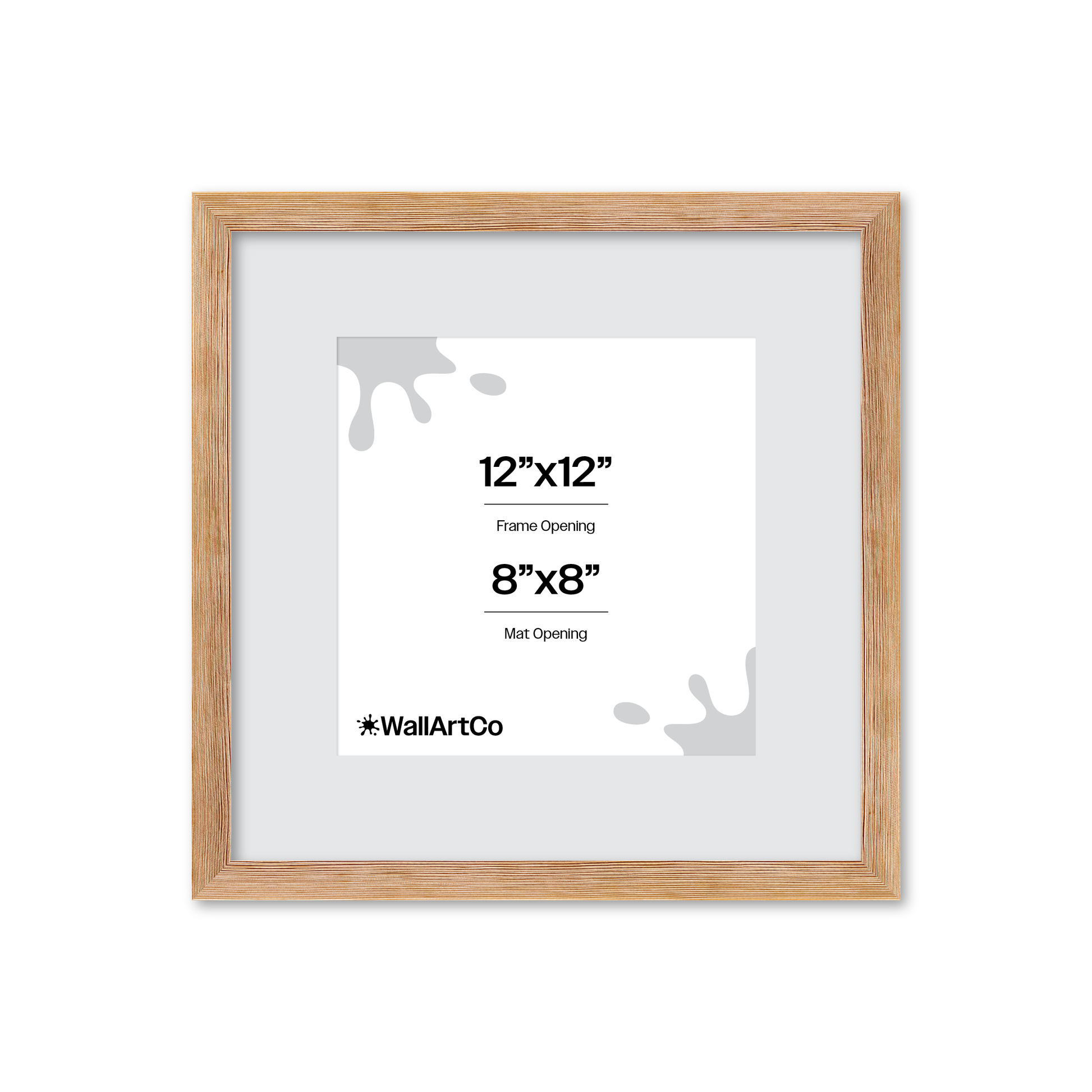 12" x 12" White Wash Natural Sierra Wall Frame
