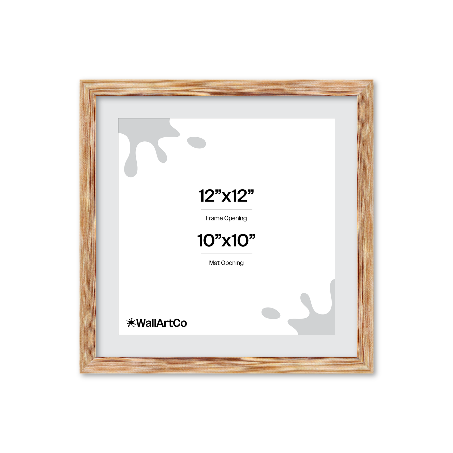 12" x 12" White Wash Natural Sierra Wall Frame