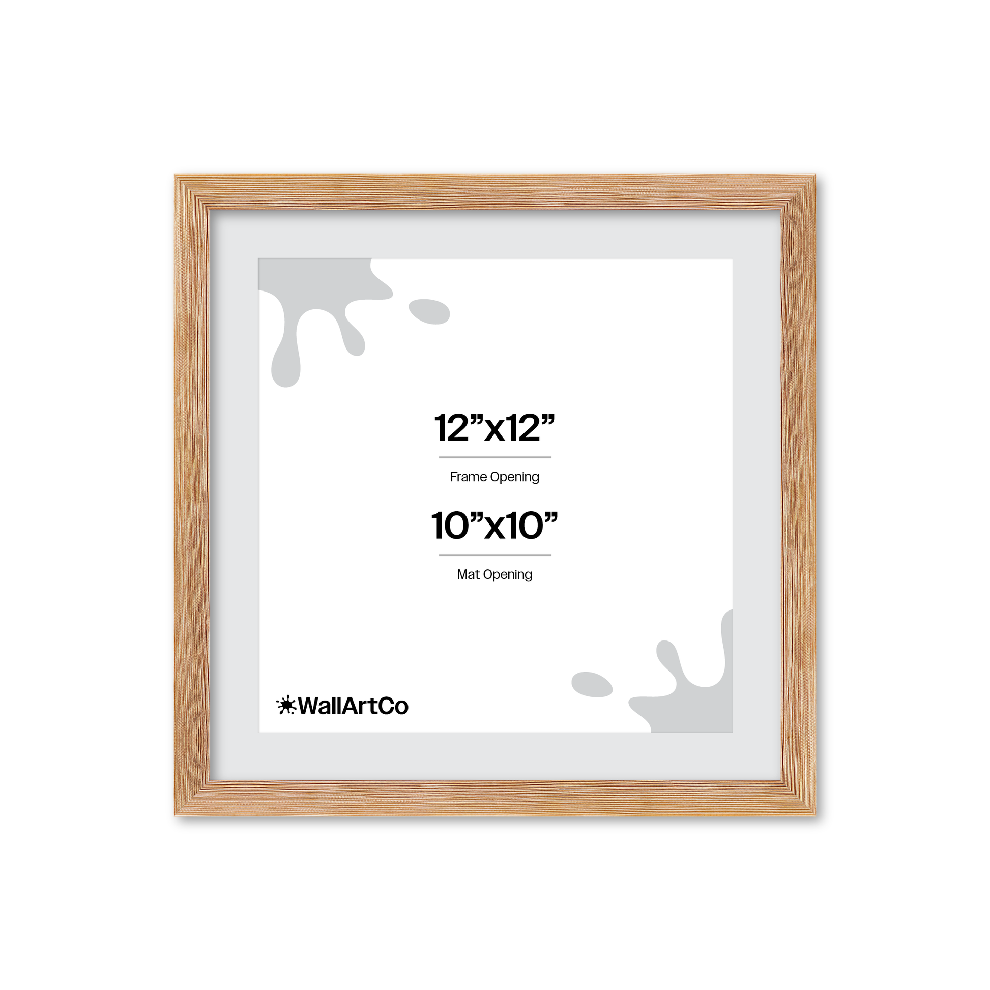 12" x 12" White Wash Natural Sierra Wall Frame