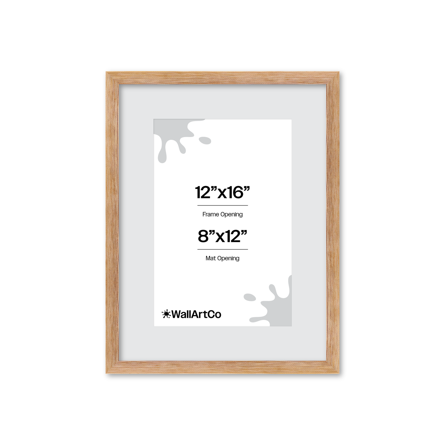 12" x 16" White Wash Natural Sierra Wall Frame