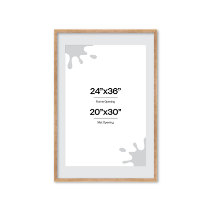 24" x 36" White Wash Natural Sierra Wall Frame