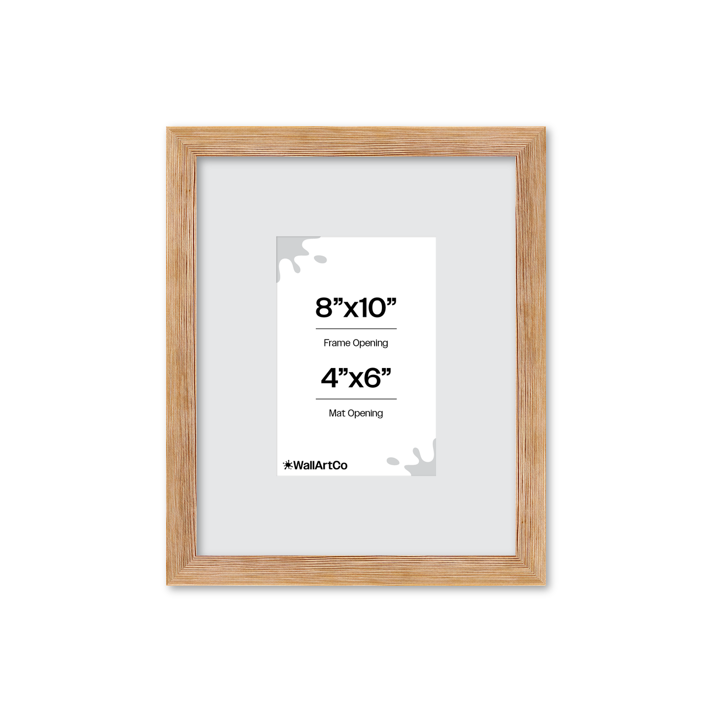 8" x 10" White Wash Natural Sierra Wall Frame