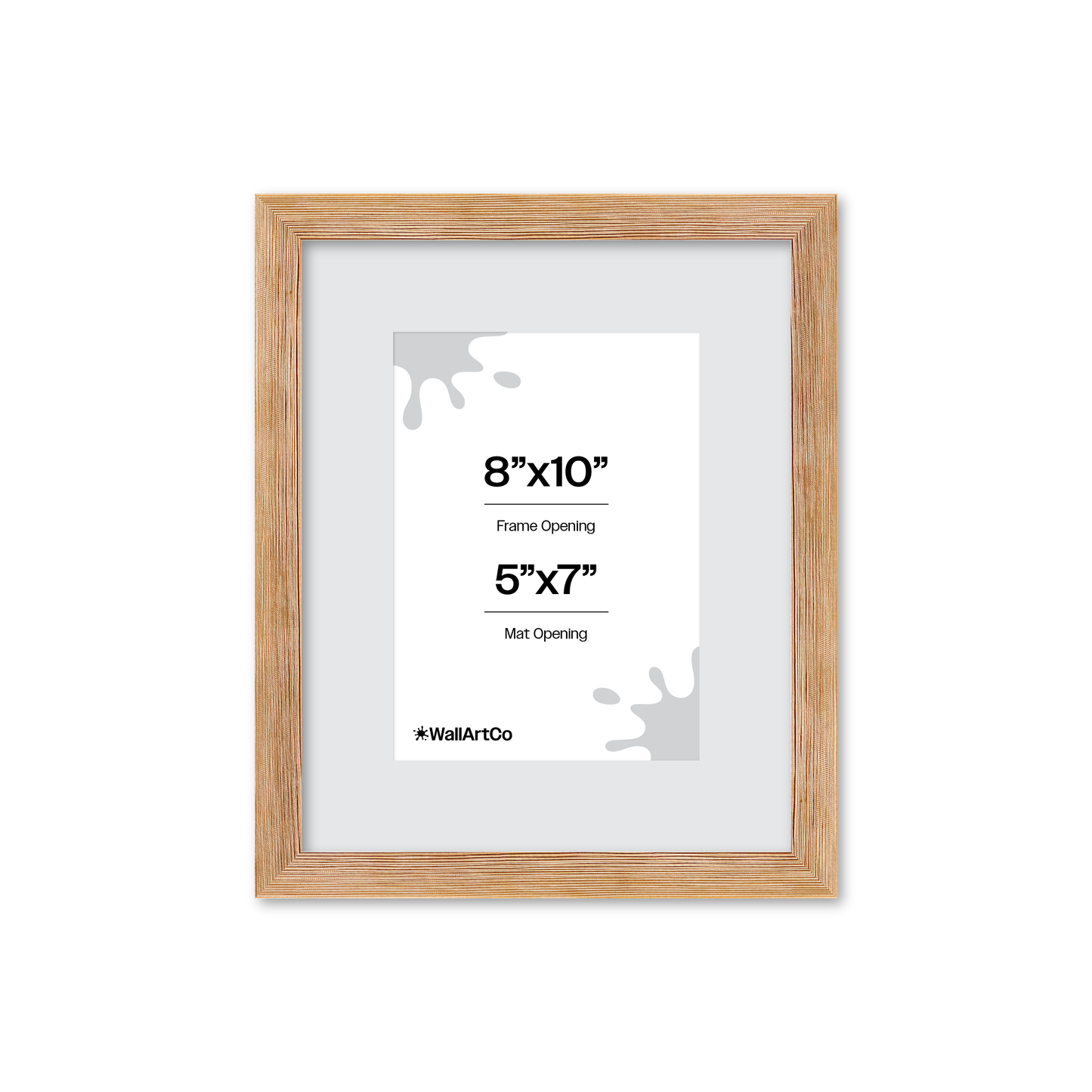 8" x 10" White Wash Natural Sierra Wall Frame