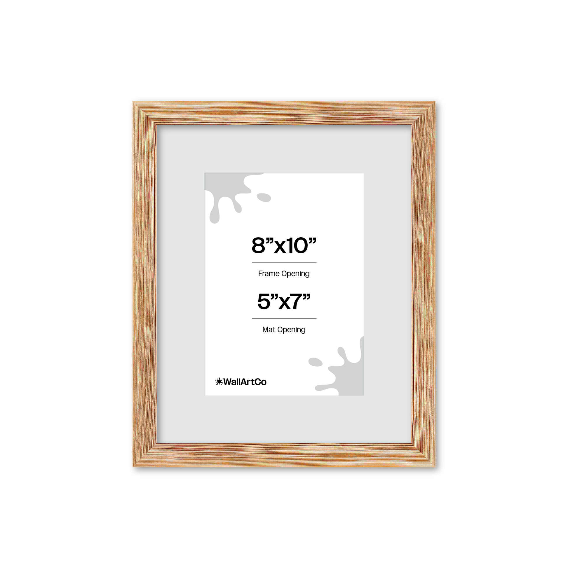 8" x 10" White Wash Natural Sierra Wall Frame