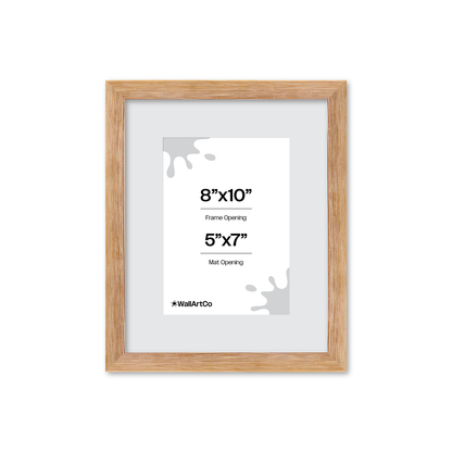 8" x 10" White Wash Natural Sierra Wall Frame