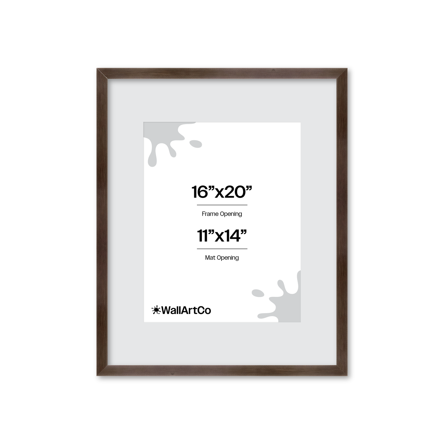 16" x 20" Soft Charcoal Sierra Wall Frame